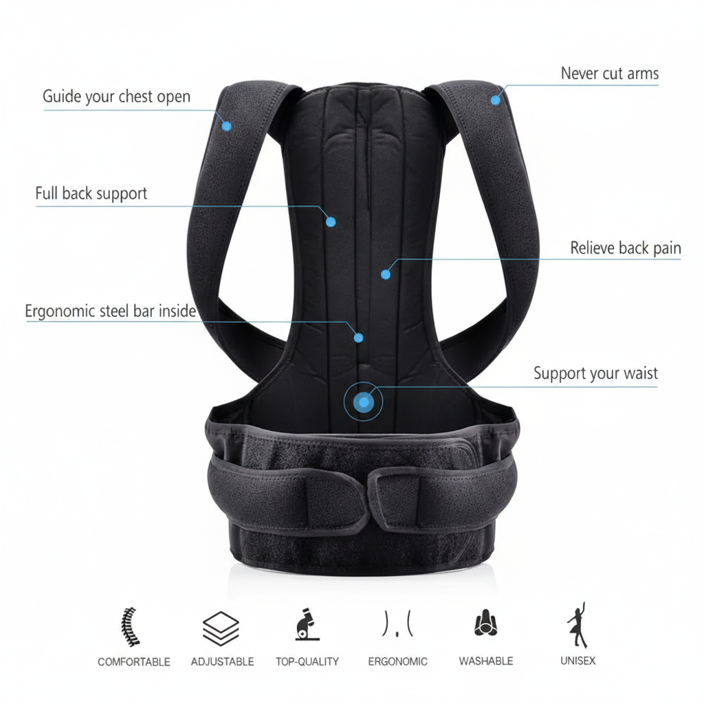 Adjustable Posture Corrector Belt for Men & Women